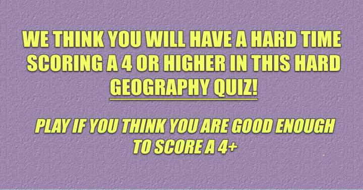 HARD Geography Quiz