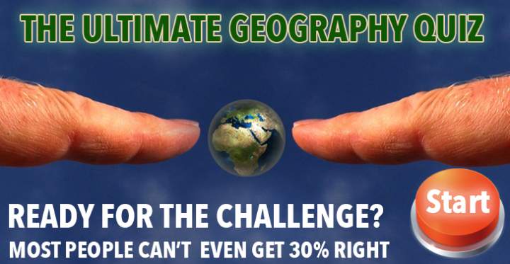 Most individuals fail to score even 30% on the challenging geography quiz.