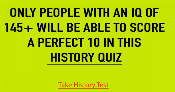 Banner for History Quiz that poses a challenge.