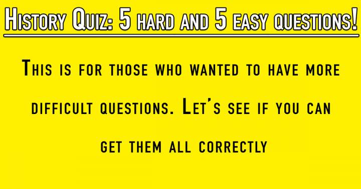 Banner for A quiz that poses an arduous test of historical knowledge.