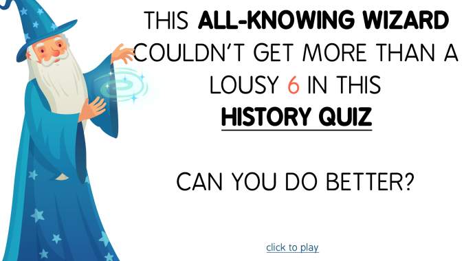 A quiz on history.