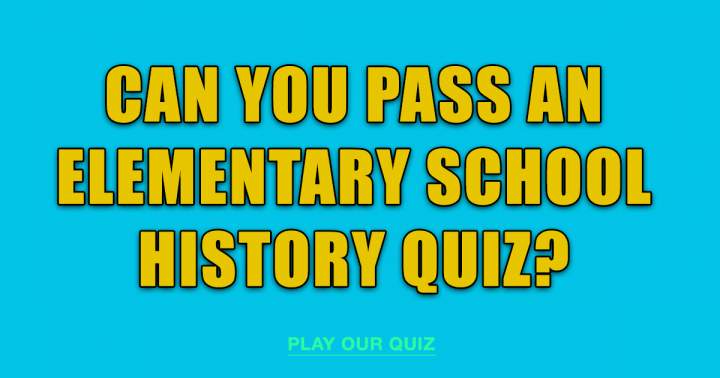 Banner for History quiz for elementary school students.