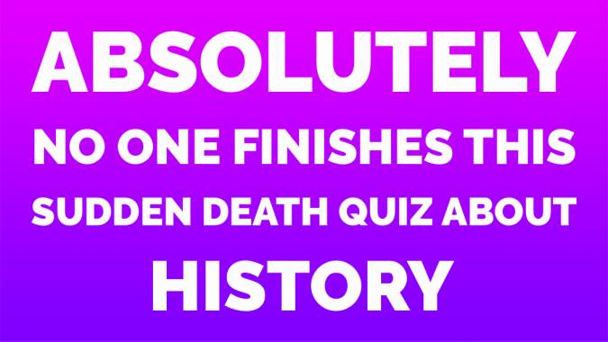 History Sudden Death Quiz