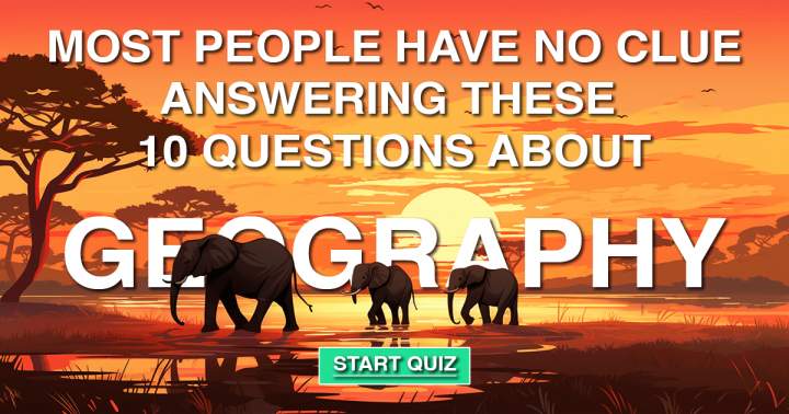 Banner for Geography Quiz with 10 Questions.