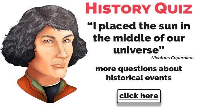 Banner for Quiz on historical events.