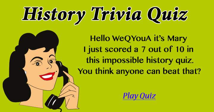 Banner for Historical Trivia Quiz.