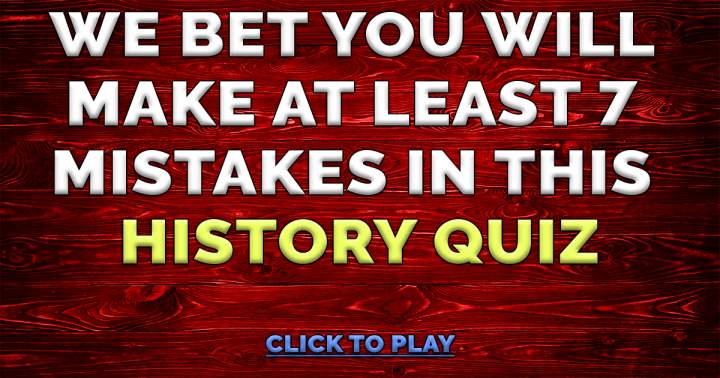 Banner for Quiz on historical events.