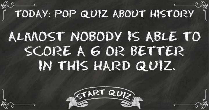 Pop Quiz About History