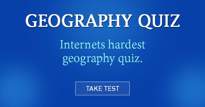 Banner for Are you up for the challenge of the toughest Internet geography quiz?