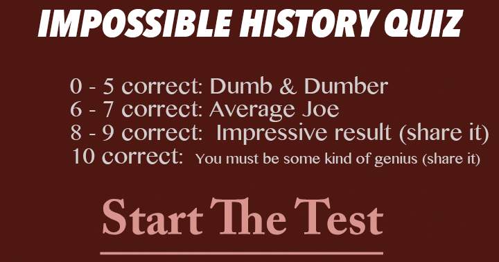 Banner for Impossible Historical Quiz Game