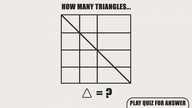 How many triangles do you count?